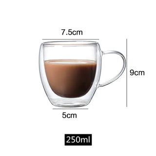 double walled glass tumbler heat resistant durable drinkware set view