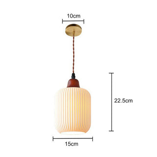 Vintage Nordic pendant with white ceramic shade