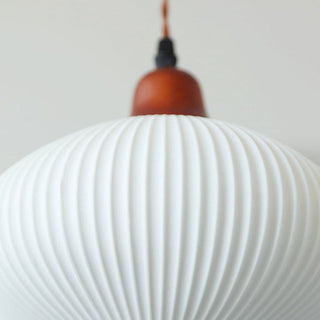 Suspension Vintage en Céramique - Lampe en Céramique Blanche Nordique pour Éclairage de Salle à Manger