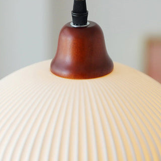 Suspension Vintage en Céramique - Lampe en Céramique Blanche Nordique pour Éclairage de Salle à Manger