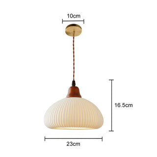 Suspension Vintage en Céramique - Lampe en Céramique Blanche Nordique pour Éclairage de Salle à Manger