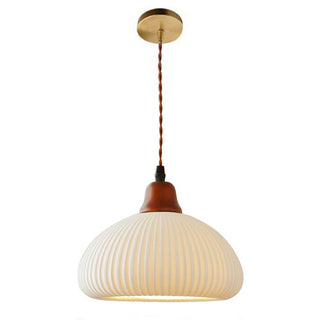 Suspension Vintage en Céramique - Lampe en Céramique Blanche Nordique pour Éclairage de Salle à Manger