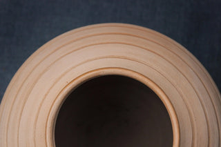 handmade terracotta pot large vintage clay pottery rustic smoke fired planter lifestyle view