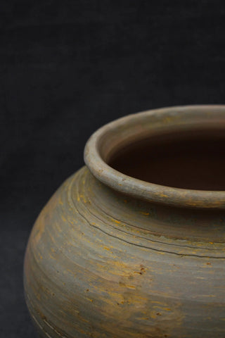 handmade pottery pitcher rustic ceramic water jug artisan signed clay vessel set view