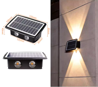 LED Solar Wall Light – Double Beam Patio Lamp | Energy Efficient Outdoor Lighting