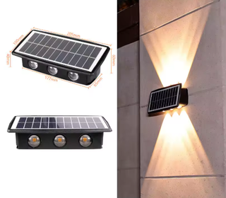 LED Solar Wall Light – Double Beam Patio Lamp | Energy Efficient Outdoor Lighting