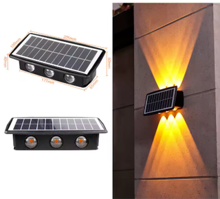 LED Solar Wall Light – Double Beam Patio Lamp | Energy Efficient Outdoor Lighting
