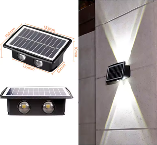 LED Solar Wall Light – Double Beam Patio Lamp | Energy Efficient Outdoor Lighting