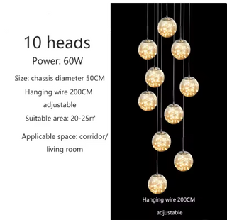 Custom Chandelier – Modern Light Fixture with Adjustable LED Lighting & Crystal Shades