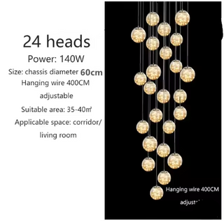 Custom Chandelier – Modern Light Fixture with Adjustable LED Lighting & Crystal Shades