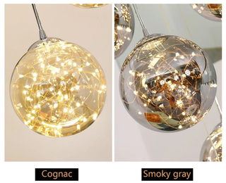 Custom Chandelier – Modern Light Fixture with Adjustable LED Lighting & Crystal Shades