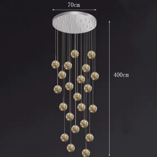 Custom Chandelier – Modern Light Fixture with Adjustable LED Lighting & Crystal Shades