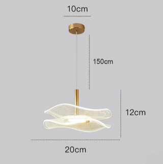 Modern LED Pendant Light – Scandinavian Gold Lampshade With Soft Ambient Lighting