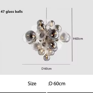 Blown Glass Pendant Light – Elegant Crystal Chandelier | Sculptural Fixture