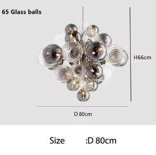 Blown Glass Pendant Light – Elegant Crystal Chandelier | Sculptural Fixture