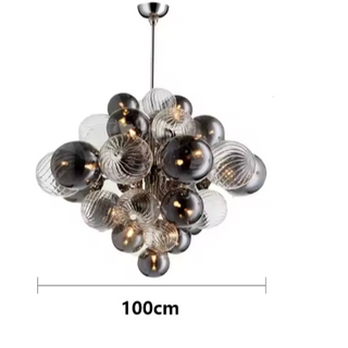 Blown Glass Pendant Light – Elegant Crystal Chandelier | Sculptural Fixture