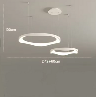 Modern Ceiling Light – Geometric Nordic Lamp with Thin Structure & Soft Halo