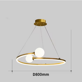 Gold Chandelier – Modern Luxury Lighting with Opal Glass Diffuser & Elegant Design