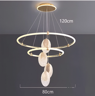 Contemporary Ring Chandelier – Modern Circular Pendant Light with LED Design