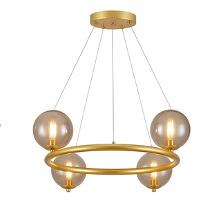 Modern Light Chandelier – Elegant Metal Glass Fixture with 12 Light Heads