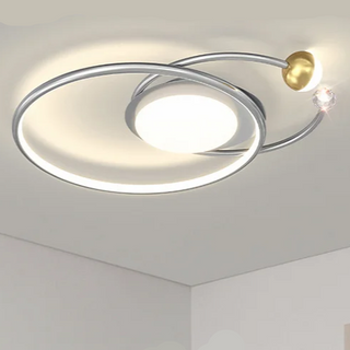 Modern LED Chandelier – Gold Aluminum Luxury Living Room Lighting with Dimmer