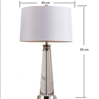 Contemporary Bedside Lamp – Crystal Table Lamp With Steel Frame & Soft Ambient Light