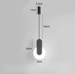 Modern Pendant Light – Black Pendant Lamp with Adjustable LED Lighting & Warm Ambiance