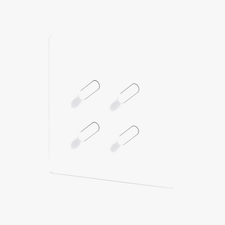 matte white steel 4-gang light switch