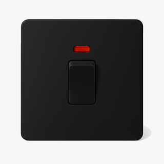 matte black steel 1-gang light switch