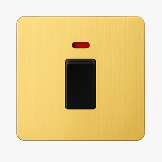 brushed gold steel 1-gang light switch