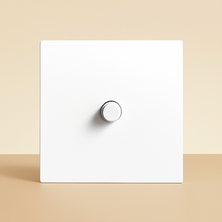 matte white steel 1-gang light switch