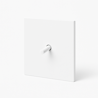 matte white steel 1-gang light switch