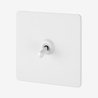 matte white steel 1-gang light switch