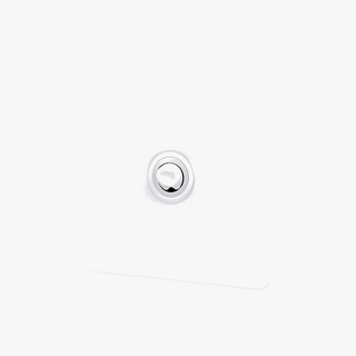 matte white steel 1-gang light switch