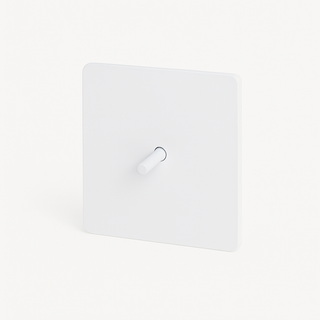 matte white steel 1-gang light switch