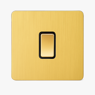 brushed gold steel 1-gang light switch