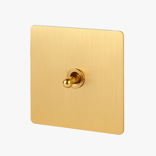 brushed gold steel 1-gang light switch