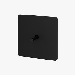 matte black steel 1-gang light switch