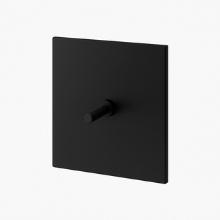 matte black steel 1-gang light switch
