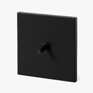 matte black steel 1-gang light switch