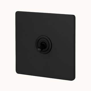 matte black steel 1-gang light switch