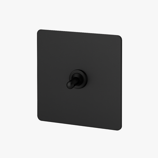 matte black steel 1-gang light switch