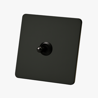 matte black steel 1-gang light switch