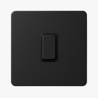matte black steel 1-gang light switch