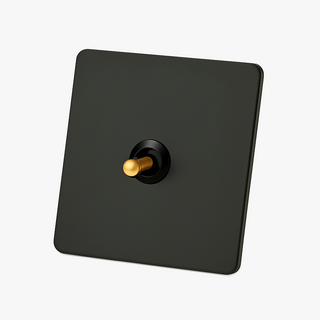 matte black steel 1-gang light switch