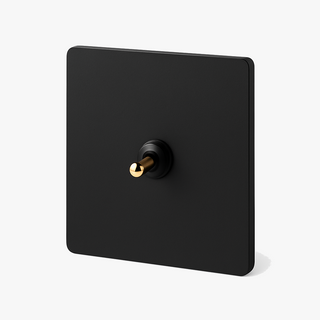 matte black steel 1-gang light switch
