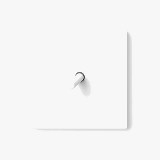 matte white steel 1-gang intermediate light switch