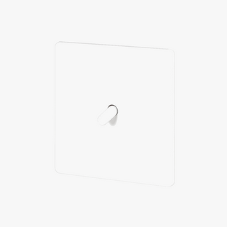matte white steel 1-gang intermediate light switch