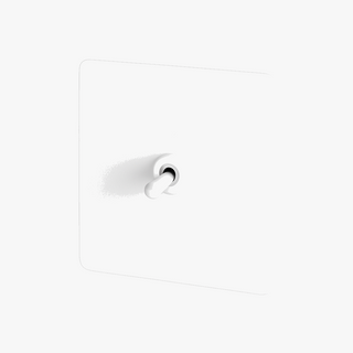 matte white steel 1-gang intermediate light switch
