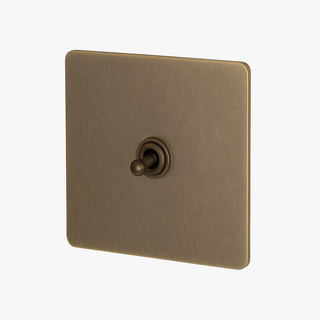 aged bronze steel 1-gang intermediate light switch